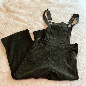 LISTICLE LUKA POCKETED CORDUROY OLIVE OVERALLS